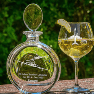 engraved decanter set 